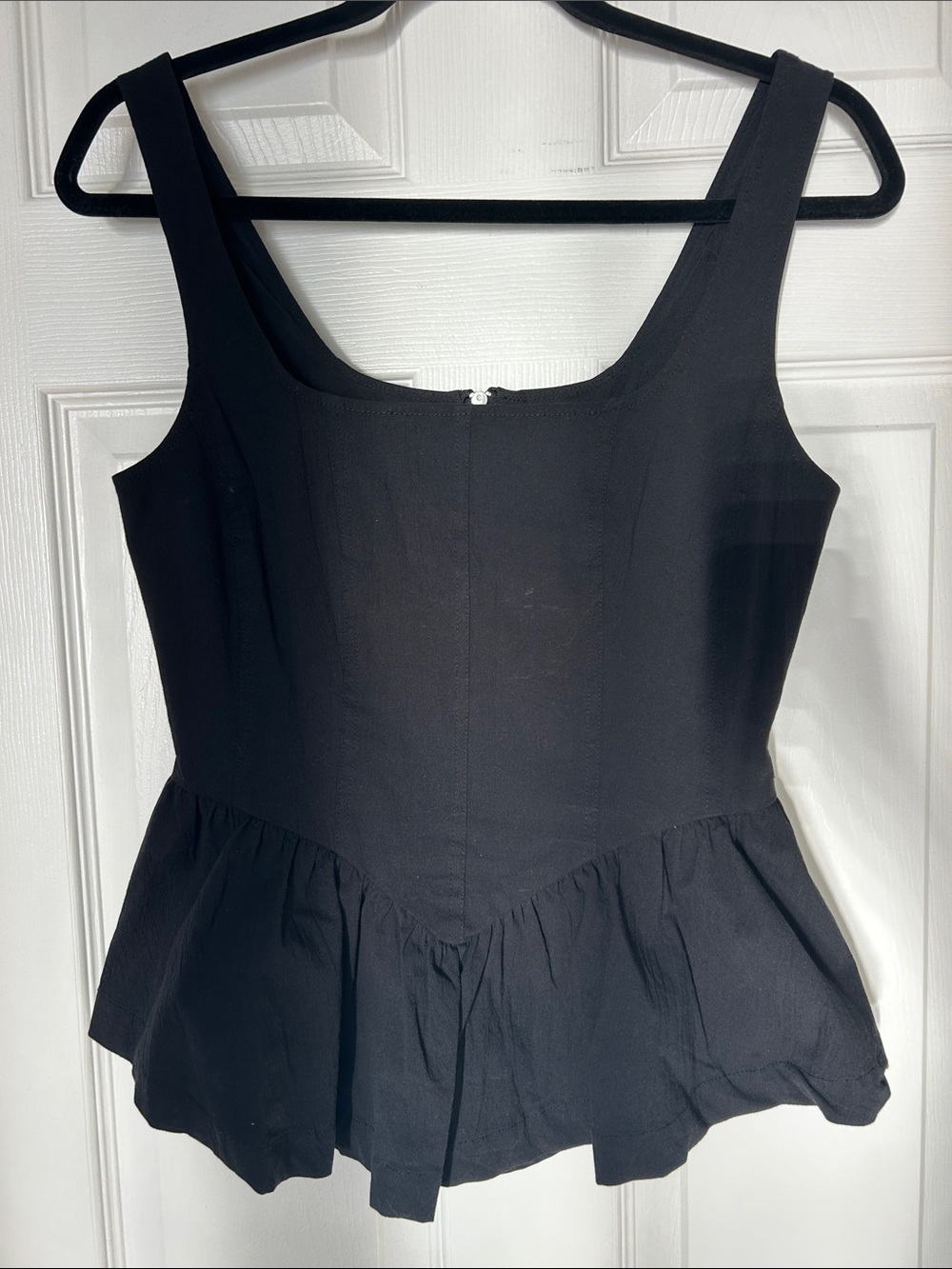 Avec Les Filles Black Peplum Camisole